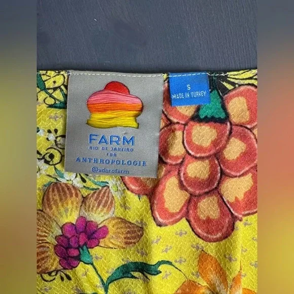 Anthropologie Yellow and Blue Floral Mini Dress - Picture 6 of 6